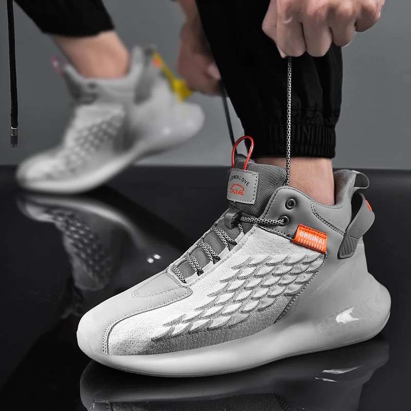 Теплые мужские кроссовки для бега удобная модная уличная спортивная обувь