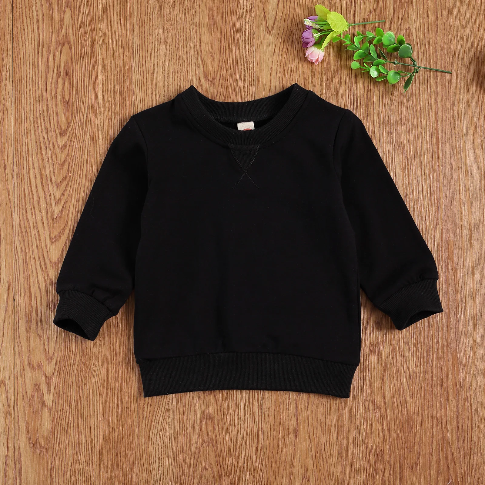 Kids Casual Hoodie For Boys and Girls Letters Printed Pattern Long Sleeve Round Collar Pullover Tops 1-4T