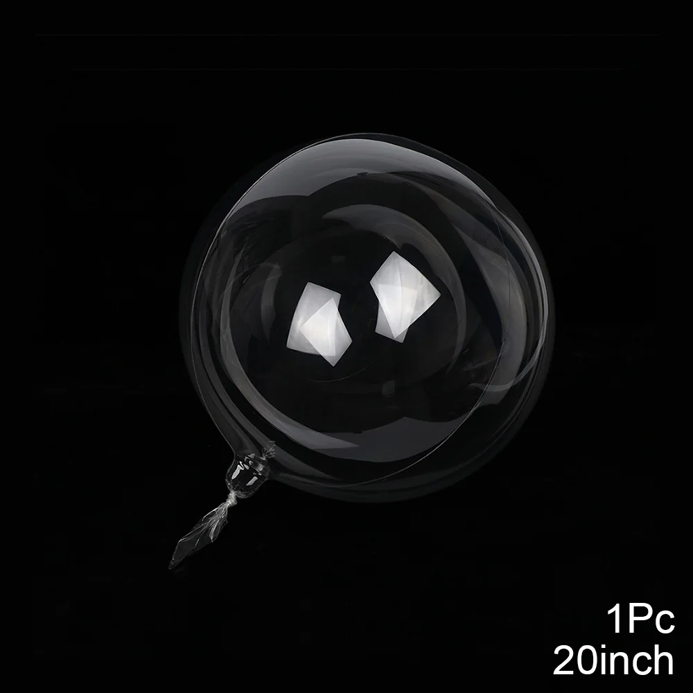 Luminous Led BoBo Balloon Transparent Round Bubble Decoration Wedding Birthday Party Balloon Colorful Light Christmas Tree Decor - Цвет: 20inch