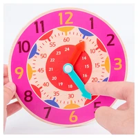 wooden clock hour minute montessori destressant cognition colorful clocks toys for 10 year olds early preschool teaching autism