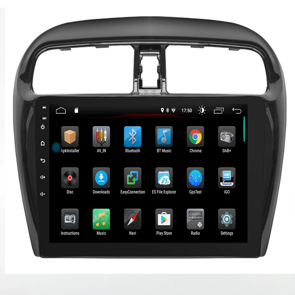 Автомобильный мультимедийный DVD плеер 2.5D 9 дюймов для Mitsubishi mirage attrage 2012 2018 2din Android 10