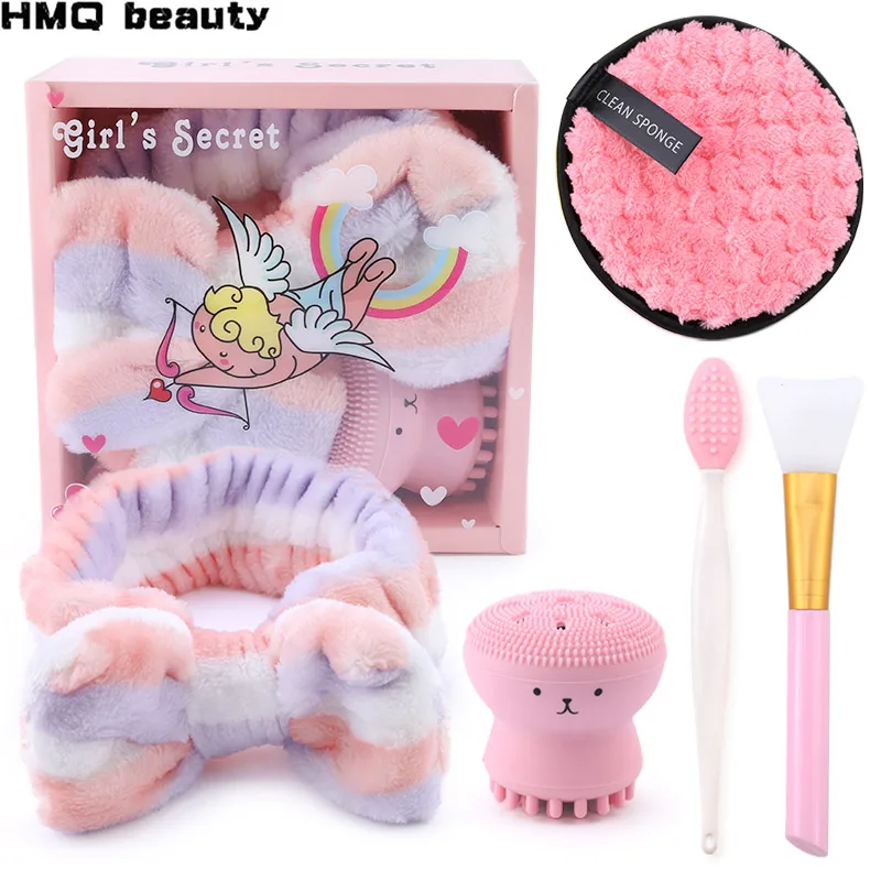 Beauty Skin Care Set Wash Face Silicone Small Octopus Facial Cleansing Brushes Exfoliating Blackhead Mask Remover Skin Care Tool