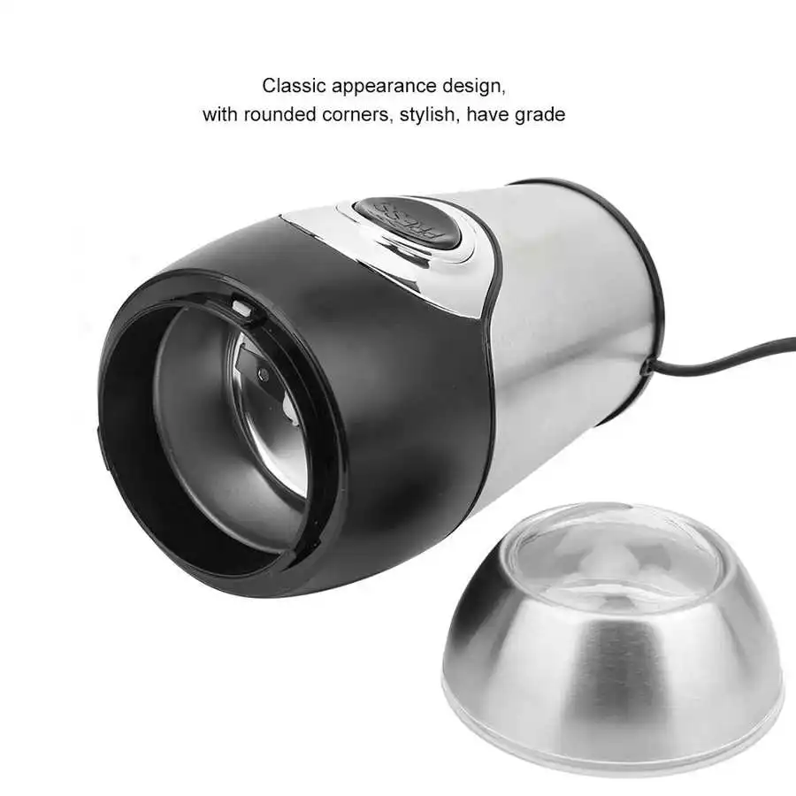 

Coffee Grinder Multifunction Stainless Steel Electric Coffee Bean Grinder Cereals Grains Grinding Tool for Home Use Coffee Mill