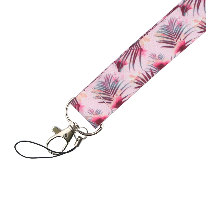 

JF0078 Fashion Leaves Woman Cell Phone Lanyard For Key ID Card Passport Gym USB Badge Holder DIY Hanging Rope Neck Lanyard Strap