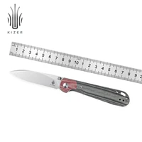 kizer pocket knives ppy v3587c1 micarta handle 2021 new edc folding knife 154cm steel outdoors survival tool hunting knife