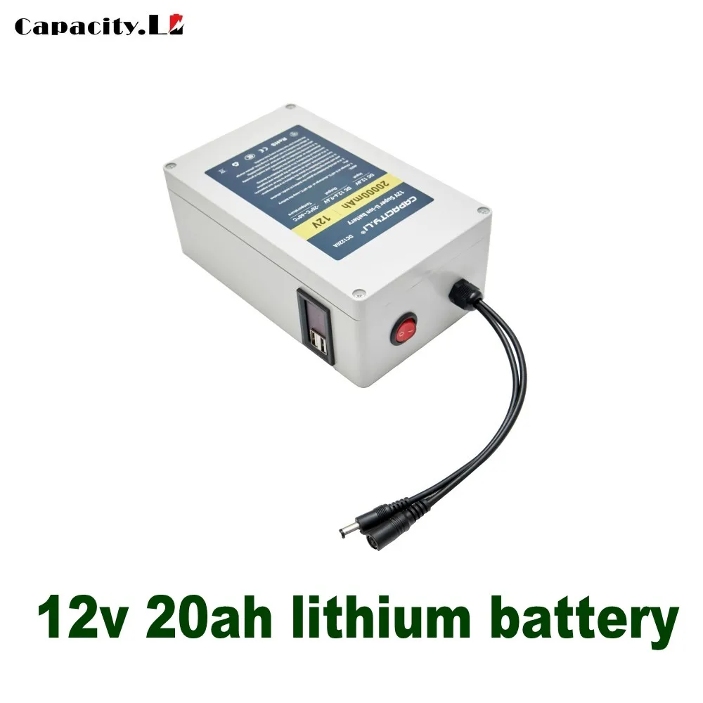 Ёмкость. Li ion аккумулятор 12V перезаряжаемый портативный сокровище зарядка для