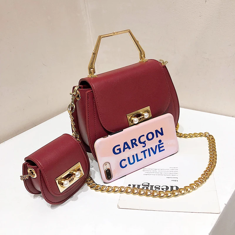 2019 женская сумка на цепочке Роскошные брендовые дизайнерские женские кожаные