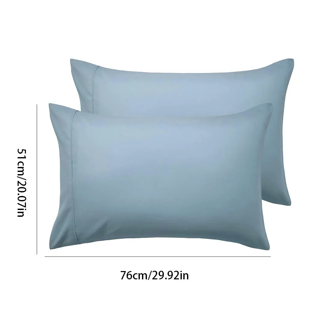 

2PCS Pillow Case Rectangular Brushed Cushion Cover with Envelope Closure For Sofa Home Decorative 51x76cm Solid color 6 Style
