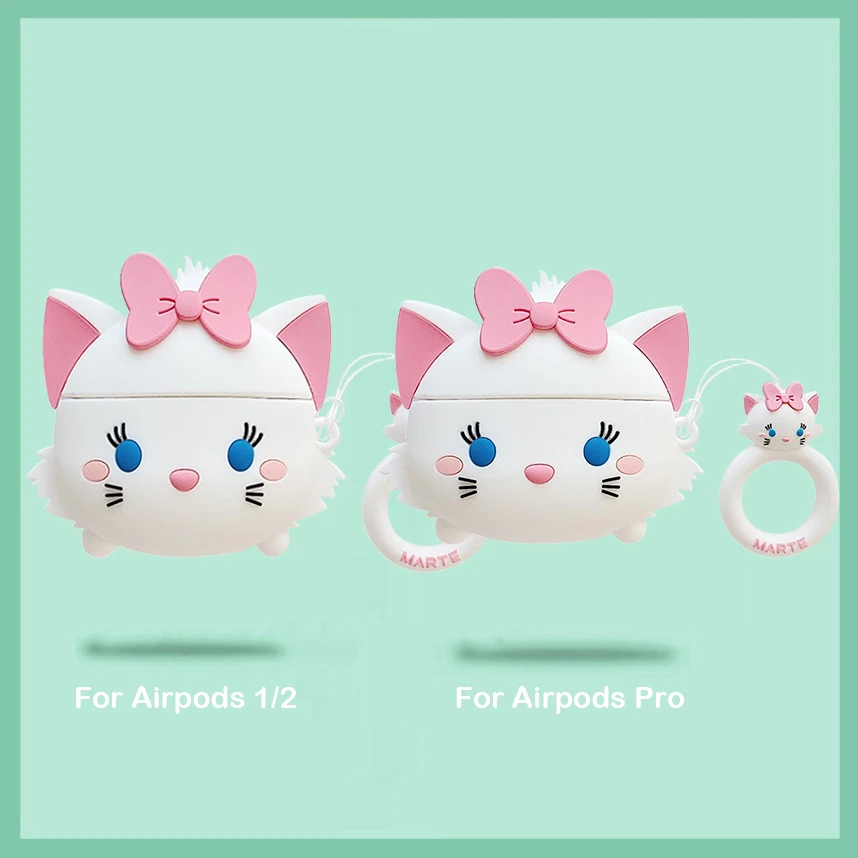 

Чехол для Airpods Pro из мультфильма «аристомари коты», силиконовый милый защитный 3D-чехол для Airpod 2 Air Pods 1