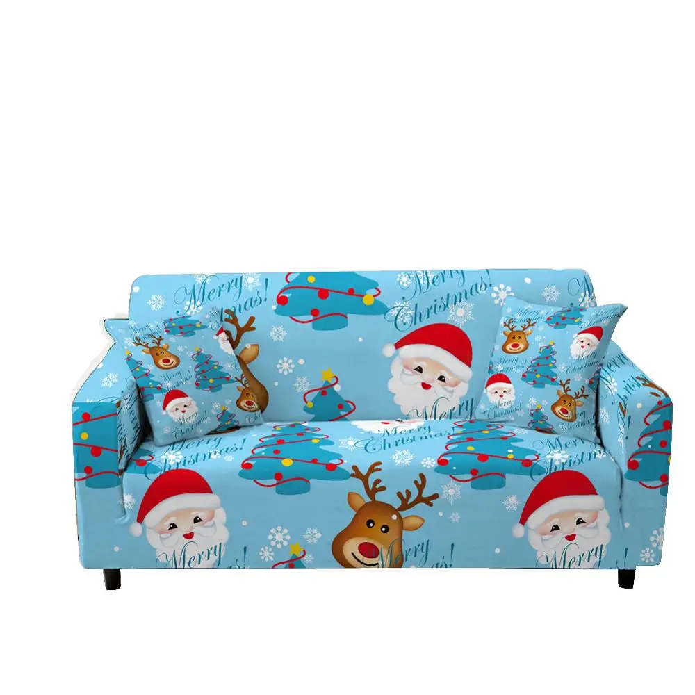 

Merry Christmas Deer Elastic Sofa Cover for Living Room Sectional Corner Stretch Slipcover Couch Cover Tramo Funda De Sofá Cojin