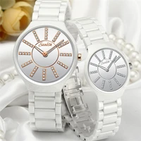 sunkta luxury women watches brand crystal fashion white bracelet watches ladies watch waterproof watch women relogio feminino