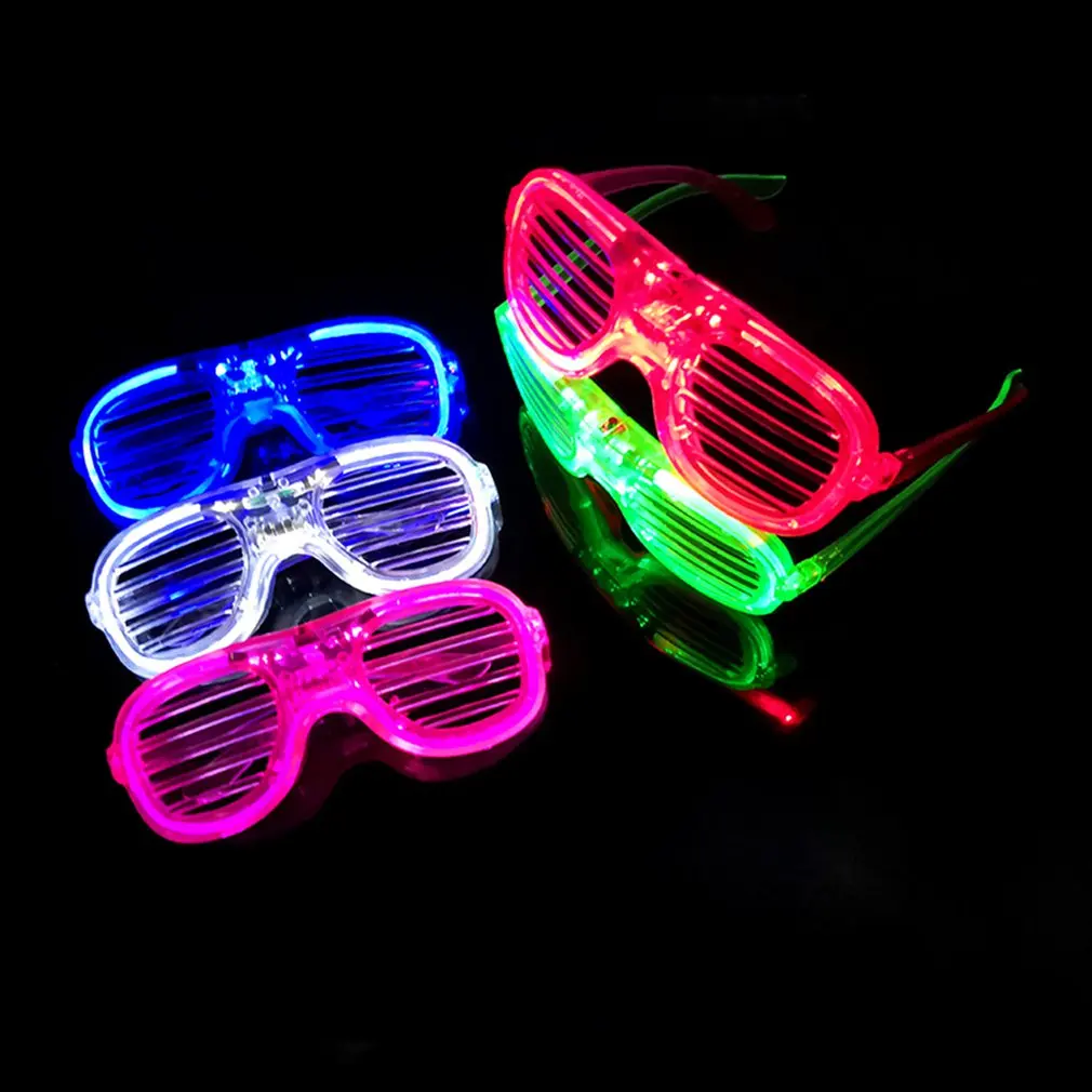 

1Pack Led Glasses6 Color Glasses Shutter Shades Glow Sticks Led Party Glow In The Dark Supplies Favors Birthday Neon Party Toys