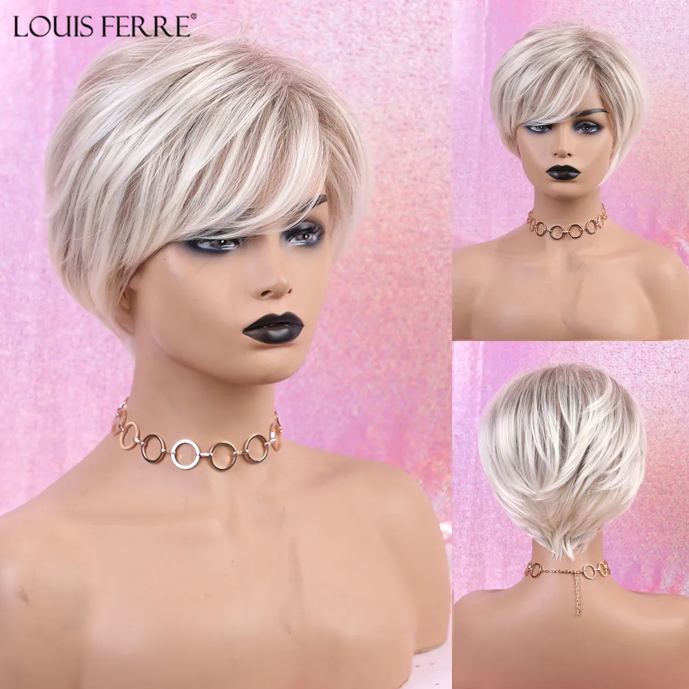 Парик для косплея LOUIS FERRE женский короткий термостойкие Многослойные