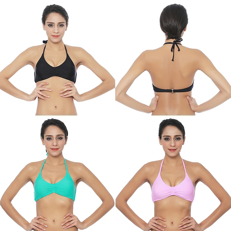 Женский купальник-бикини однотонный купальник с принтом бандажный пляжный