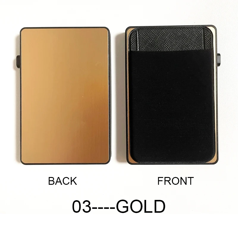 Держатель для кредитных карт YUECIMIE из алюминия и пластика с эластичным чехлом