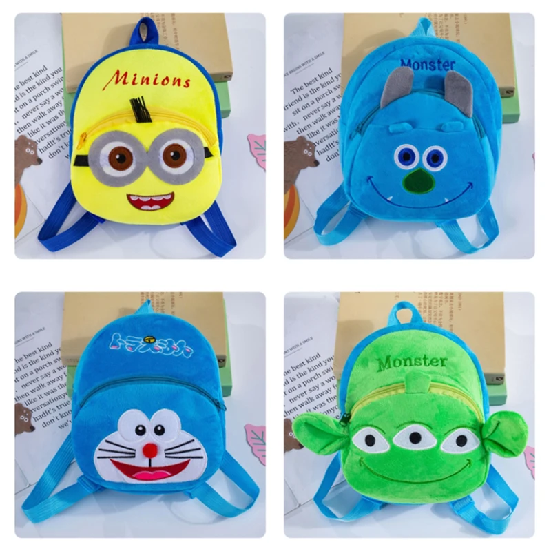 Милый мультяшный Рюкзак Mochila Bebe с принтами животных детские плюшевые Школьные