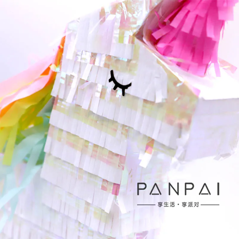 Красочные Кисточкой Единорог Pinata детские дети милый День рождения украшения