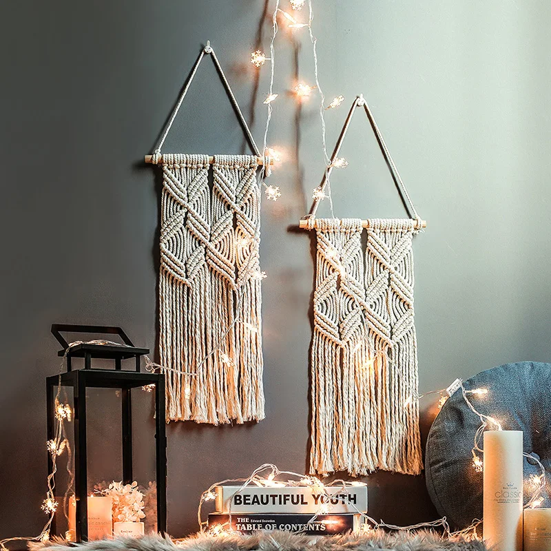 Ручной работы тканый макраме настенный гобелен Свадебный декоративный фон