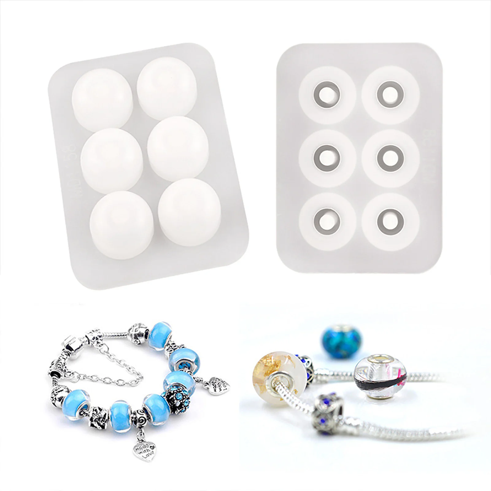 

Resin Beads Molds Round Shape Model DIY Crystal Epoxy Glue Casting Jewelry Mold for Necklace Bracelet Decoration Supplies