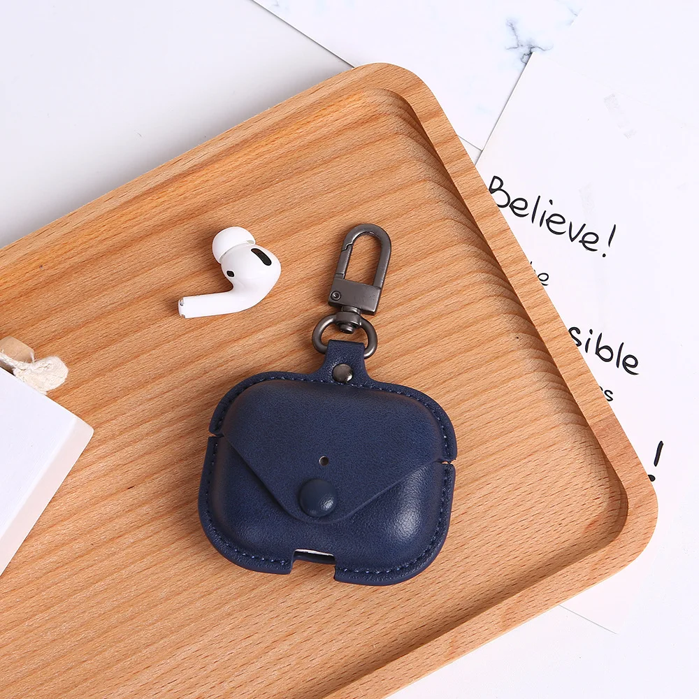 

For AirPods Case Genuine Leather Case for Air Pod 3 Wireless Bluetooth Earphone Cases for Airpods Pro Case Funda with Keychain