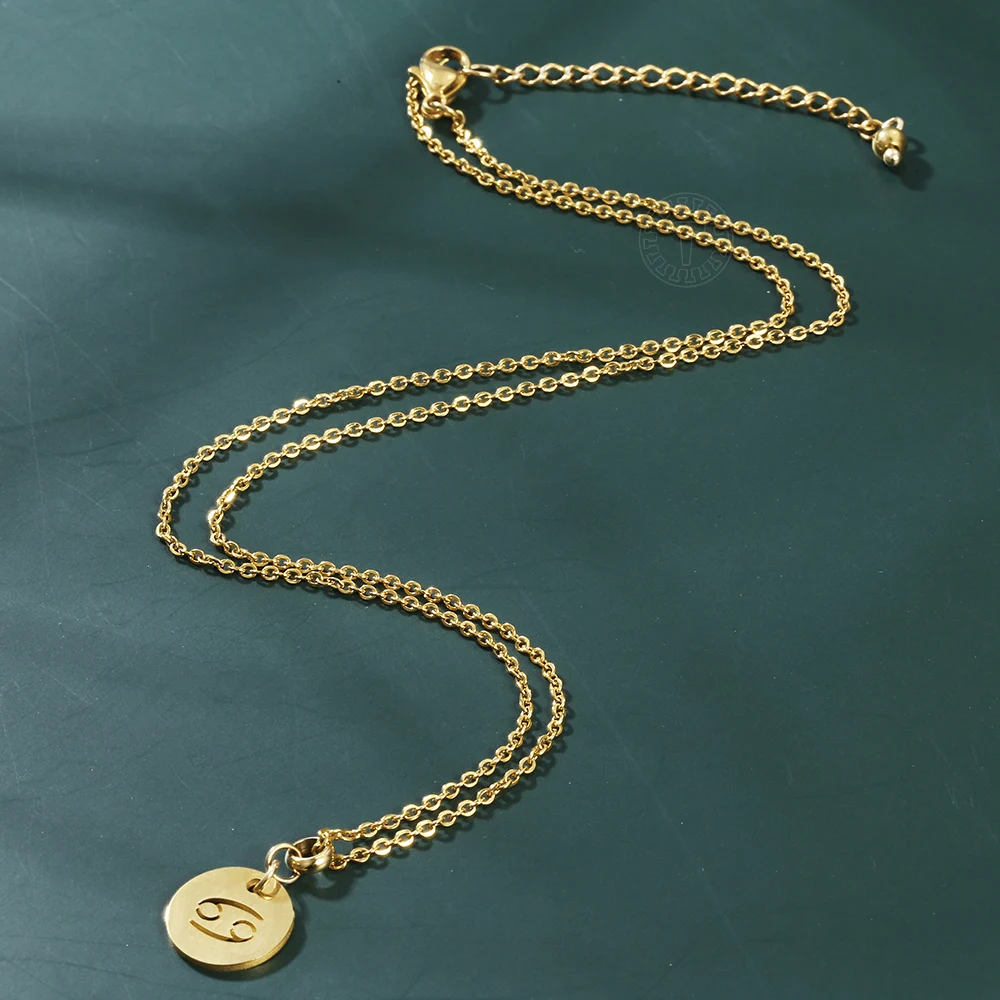 Женское Ожерелье с 12 знаками Зодиака Трендовое Элегантное ожерелье кулоном в