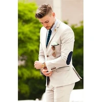 jeltonewin 2021 casual beige mens suits groom tuxedos groomsmen wedding party dinner men latest coat pant designs best man suits
