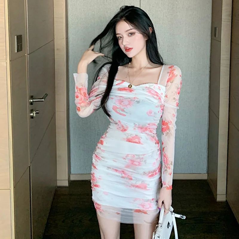 

Spring Sexy Lace Tight Waist Hip Skirt Slim Slim Looking Dress Women Rac