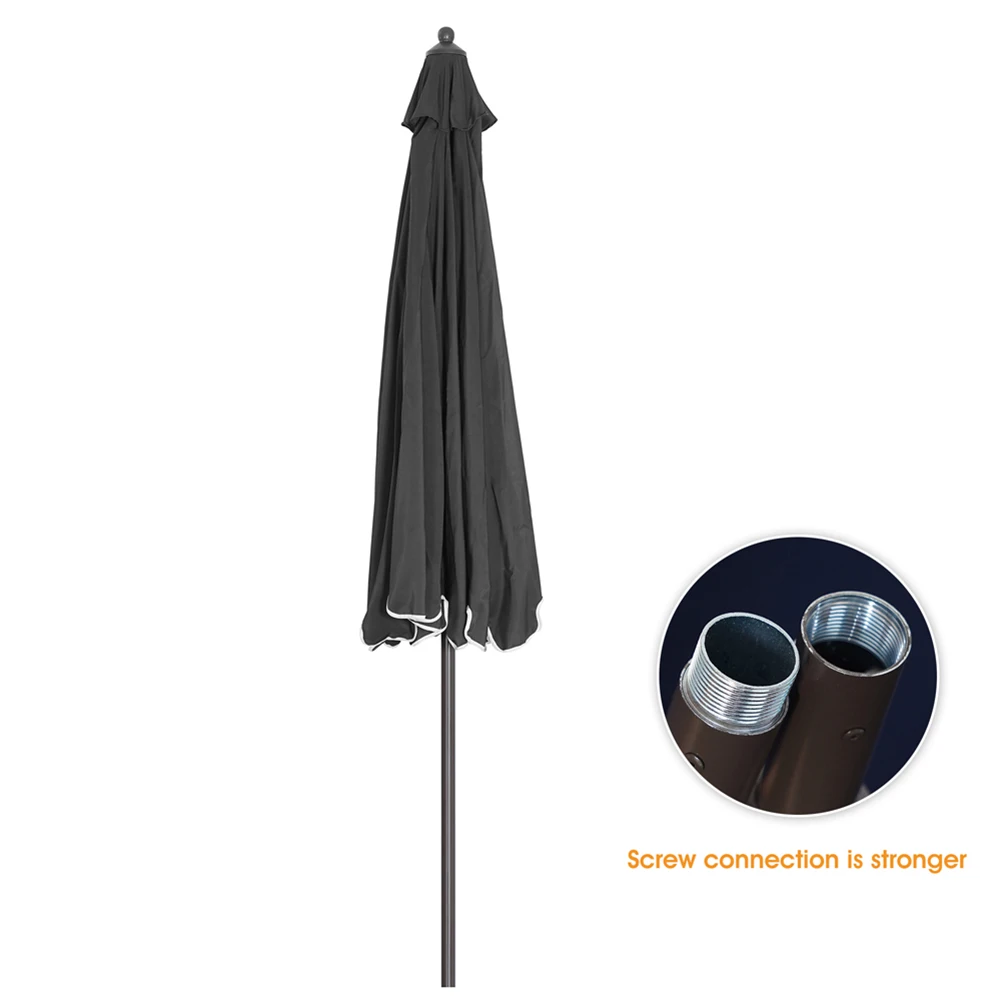 

Outdoor Patio Umbrella 9-Feet Flap Crank Market Umbrella with Flap(Umbrella Base is not Included