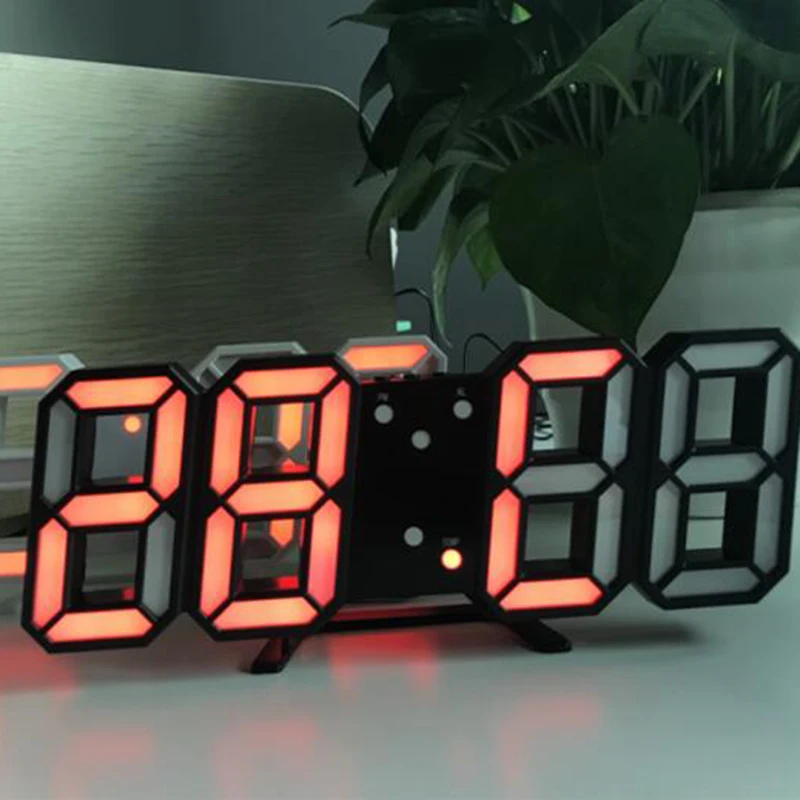 8 Формы USB цифровой настольный часы настенные часы светодиодный Время Дисплей Креативные часы 24 и 12-часовой Дисплей повтора сигнала украшение дома