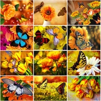 diy 5d diamond painting color butterfly full diamond embroidery flower sale rhinestone picture decorative painting