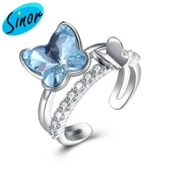 Кристалл из популярных элементов бабочка стиль Алмазный Набор стерлингового