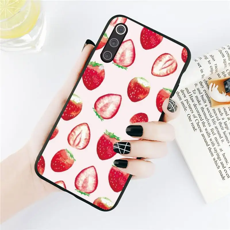 

strawberry delicious fruit Phone Case For Xiaomi Redmi note 7 8 9 t k30 max3 9 s 10 pro lite Luxury brand shell funda coque