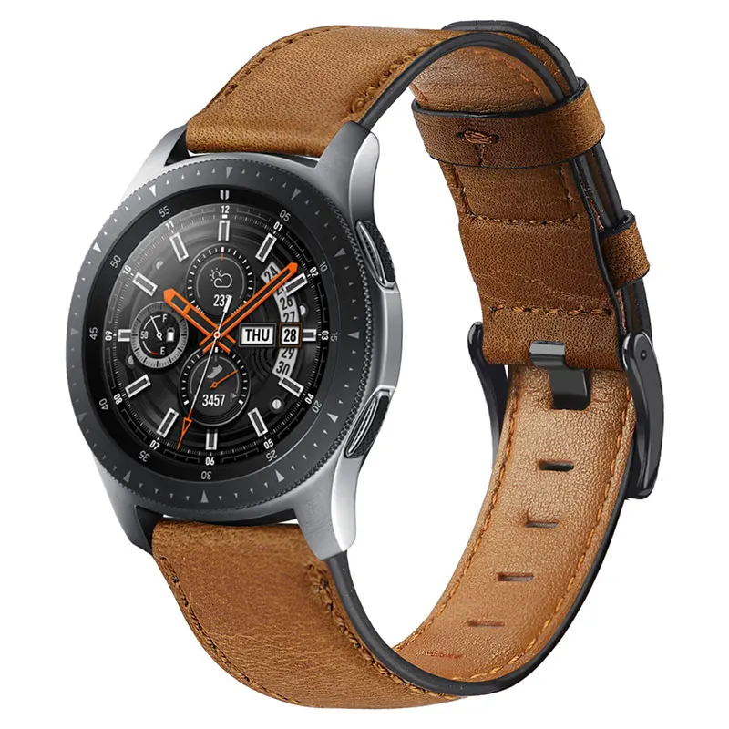 UTHAI Z31 ремешок для часов из натуральной кожи 22 мм Samsung Galaxy Watch 46 Gear S4 S3 Amazfit