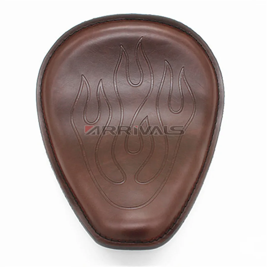 Коричневая Кожаная Весенняя подушка на сиденье водителя мотоцикла для Harley Honda