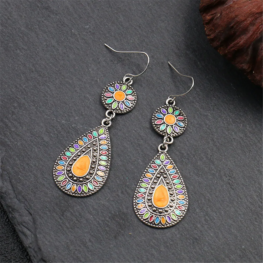 2020 ретро простые серьги для женщин взрывобезопасные цветные глазурованные