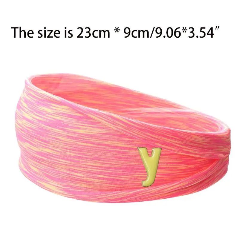 

2020 Unisex Sport Headband Non-Slip Silicone Anti-Tight Holder Sweat Hairband with Detachable Letter Button Yoga Turban