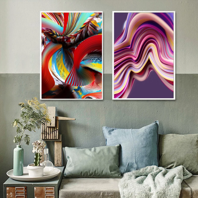 

Abstract Canvas Painting Colorful Abstract Pattern Painting Posters and Prints Wall Art Cuadros for Living Room