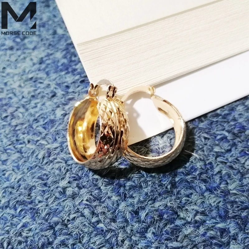 

2021Ins Rock Punk Trendy Hoop Earrings For Women Gold Filled Convex Women Pageant Earrings Fashion Jewelry Wedding Party Gift