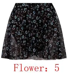 BL060-flower 5 Балетный маленький фартук высокого качества для девочек, мягкий сетчатый цветок, трико с юбкой, для взрослых, цветочный принт, балетное платье для танцев - Цвет: BL060-flower 5