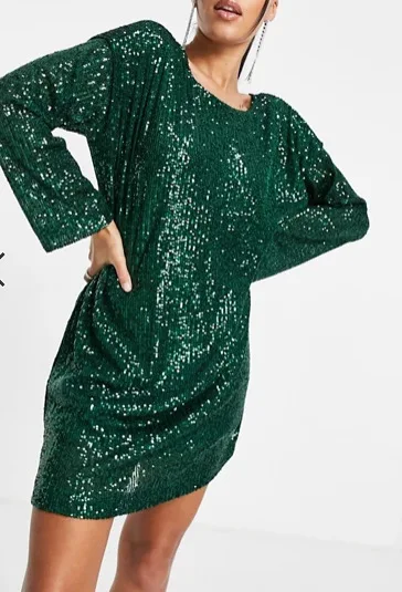 

2021 Miley foreign style glittering V-neck slim dress temperament gold hip dress