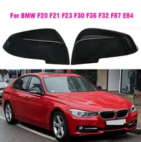 Auto Rearview Mirror Cover Carbon Fiber Style Black For BMW F20 F21 F23 F30 F36 F32 F87 E84