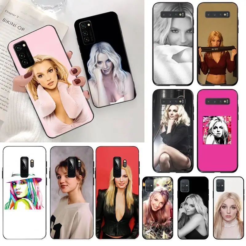 Сексуальный черный чехол Britney Spears для сотового телефона Samsung S20 plus Ultra S6 S7 edge S8 S9 S10 5G