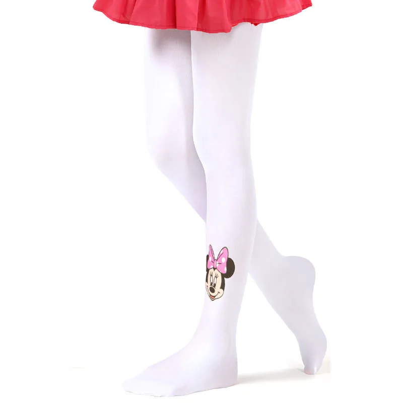 

Disney Jumpsuit Baby Dance Socks Minnie Pantyhose Children's Socks Autumn and Winter Girls Leggings Girls White Stockings