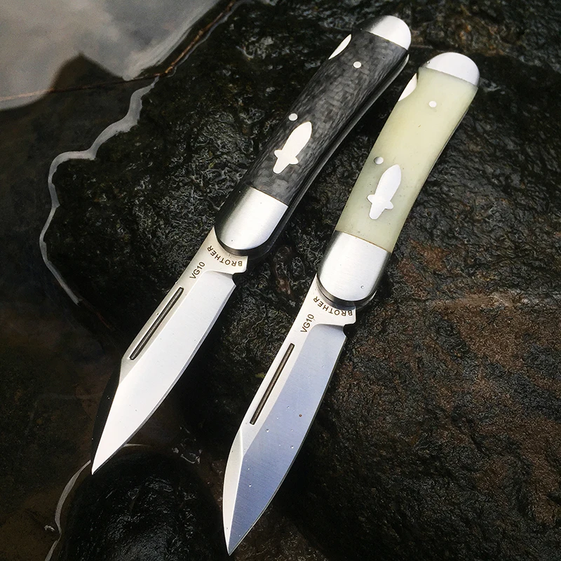 Складной нож с лезвием 60HRC Brother 1503 VG10 карманный для повседневного использования