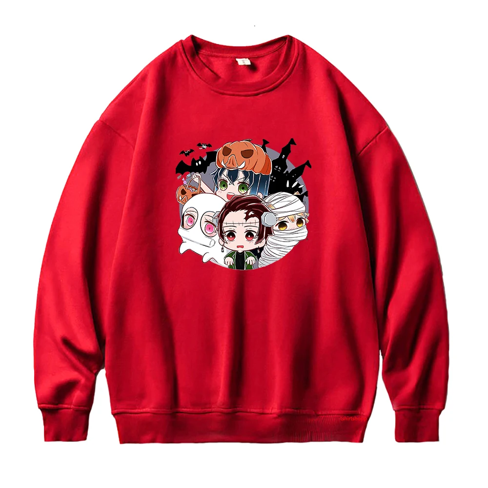 

Anime Demon Slayer Hoodie Kimetsu No Yaiba Mugen Train Women Oversized O-Neck Hoodies Fleece Halloween Pullover Sweatshirts