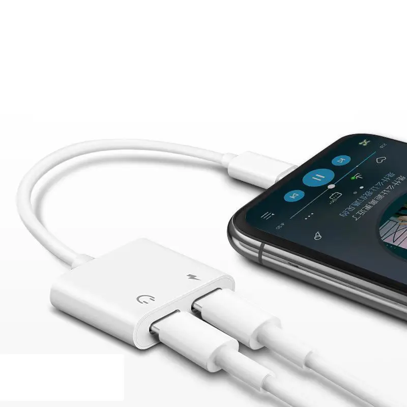 Для iPhone78plus XSMax адаптер для телефона XR зарядка прослушивание музыки