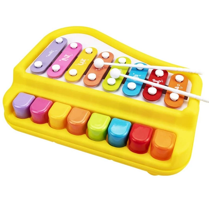 

Игрушка для пианино FBIL-Baby 2 в 1, ксилофон, музыкальный инструмент, Игрушки для раннего обучения для малышей