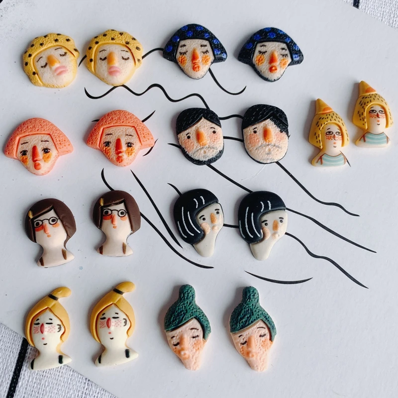 

Аксессуары для изготовления украшений своими руками Милая ручная роспись с трехмерной аппликацией в виде ожерелье с подвеской в виде голов...