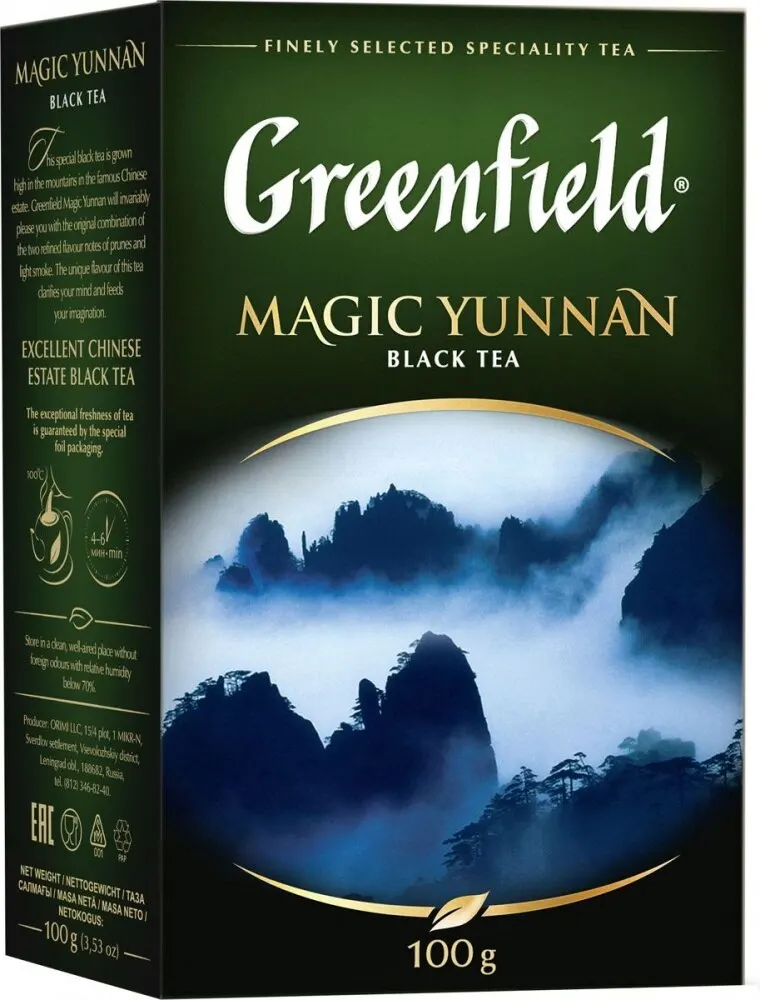 Чай Greenfield &quotMagic Yunnan&quot черный листовой 100 гр|Черный чай| |