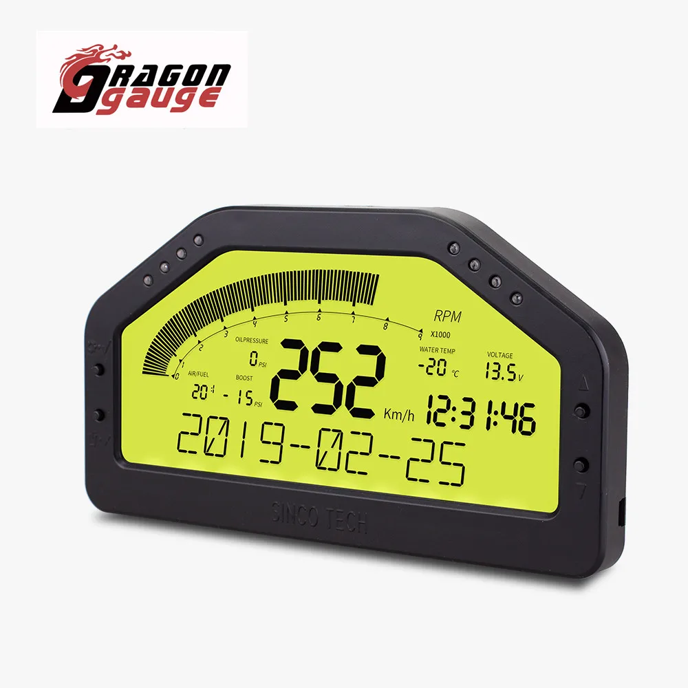 Дракон датчик ралли гонки приборные панели 9 в 1 ЖК дисплей сенсор Набор